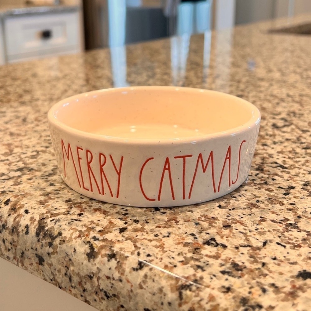 Rae Dunn MERRY CATMAS Cat Bowl